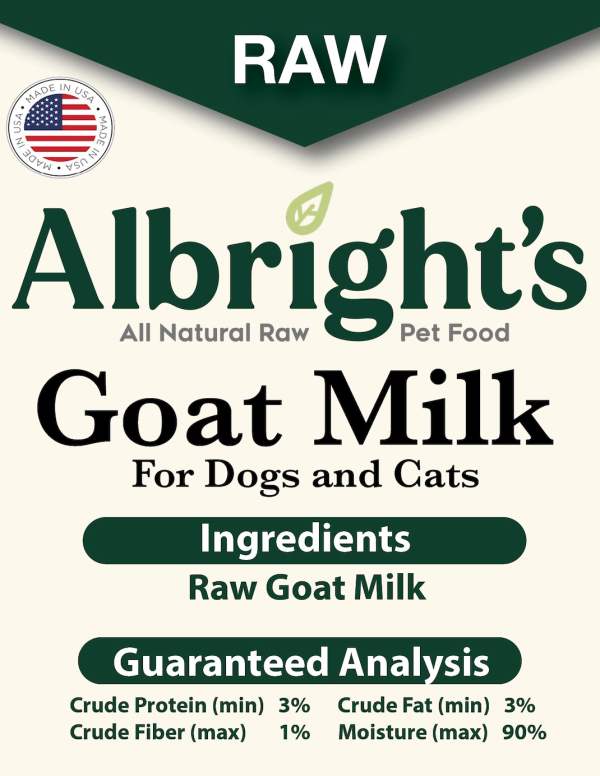 Albright s Raw Goat s Milk 32 Oz Dogs Gone Raw