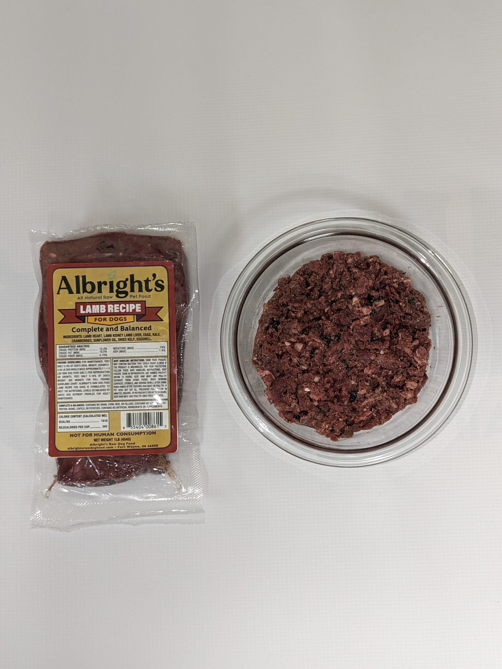 Albright Lamb Veggie Dogs Gone Raw